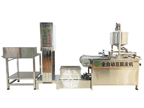 郑州豆制品设备客户购买的彭大顺全自动豆腐皮机设备